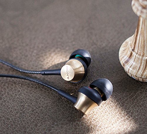 Sony MDR-EX650AP Closed Dynamic In-Ear Headphones Mic Brass Brown